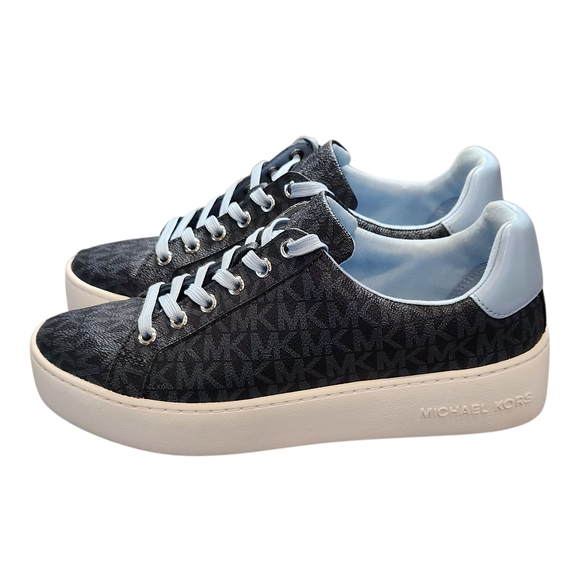 Women's Michael Kors Poppy Lace Up Light Sky - Picture 1 of 12